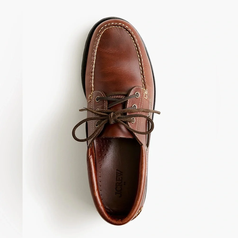 J. CREW Lug boat‎ shoes in Dark Seahorse Brown Size 10 M $198 CL552